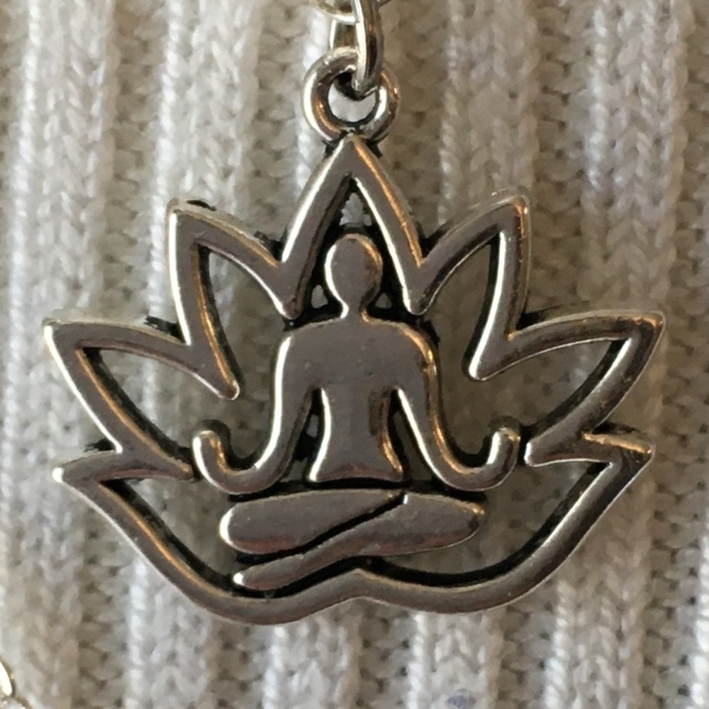 “Buddhist Awakening” Handmade 2-Layer Necklace, Buddha, Buddhism, Lotus Flower - Picture 2 of 16